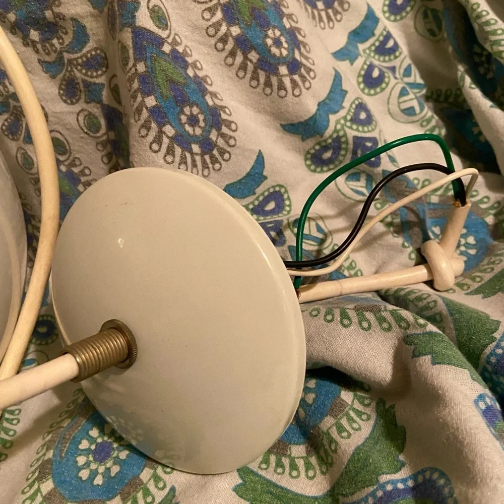 Retro vintage globe hanging light fixture from the sixties boho hippie - Picture 6 of 9